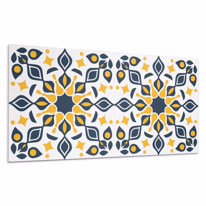 Kafelki samoprzylepne Wallfluent 60×30 cm Symetryczne kwiatowe aranżacje 6 szt.