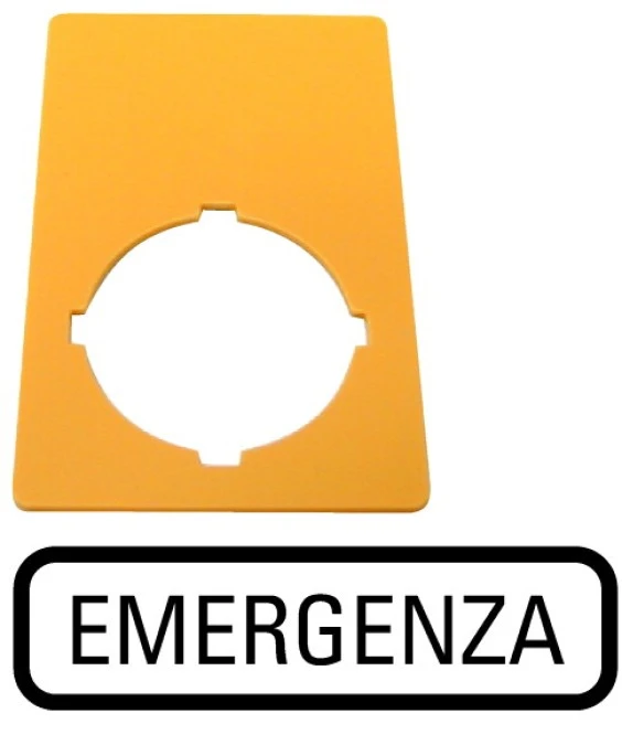Szyld opisowy do przyciskó M22‑PV… /EMERGENZA/ M22‑XZK‑I99 216474 /10szt./