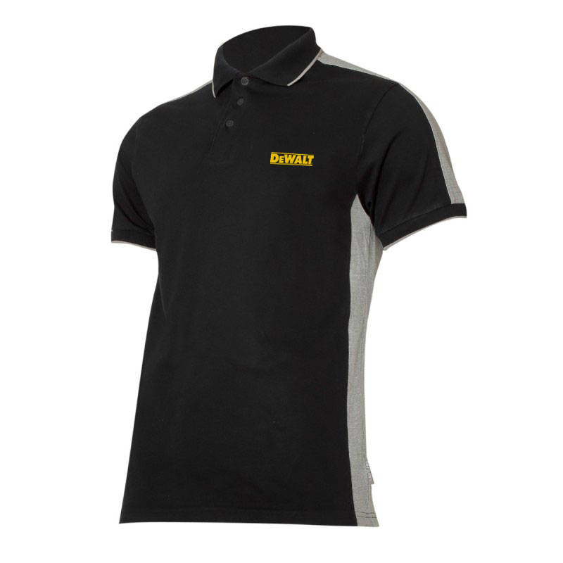 Koszulka polo LAHTI PRO-DeWALT – rozmiar L, czarno-szara