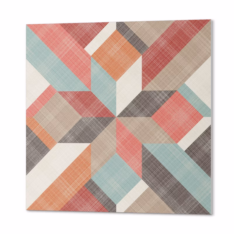 Komplet Kafelków Samoprzylepnych ArtPrintCave 20×20 cm Geometria w kolorowych kształtach 20 szt.