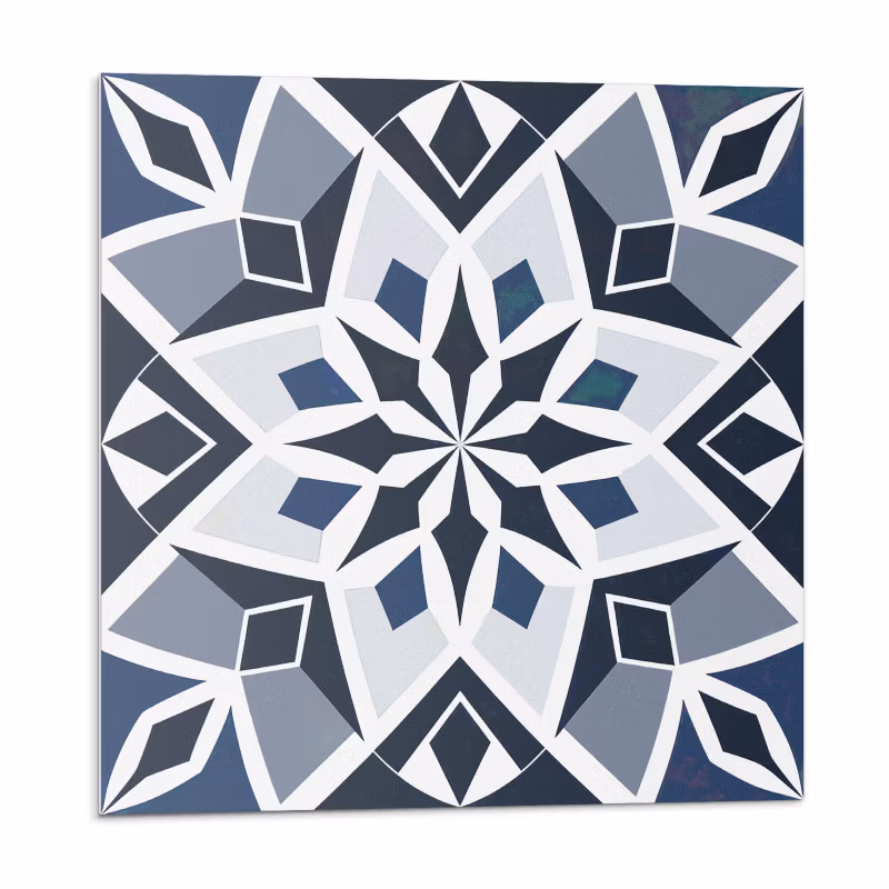 Kafelki samoprzylepne Wallfluent 50×50 cm Wzór kwiatów w geometrycznej odsłonie 4 szt.