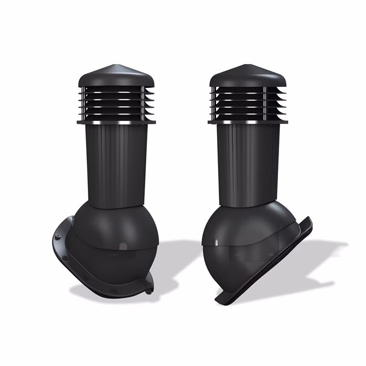 Kominek wentylacyjny Wirplast Perfekta PLUS 125 mm z odpływem do blachodachówki i trapezu wysokiej jakości 1szt.