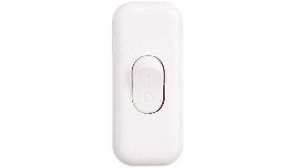 Wyłącznik kołyskowy przelotowy, 2-torowy, 2,5A, 250V WK-2P BIAŁY W-97747