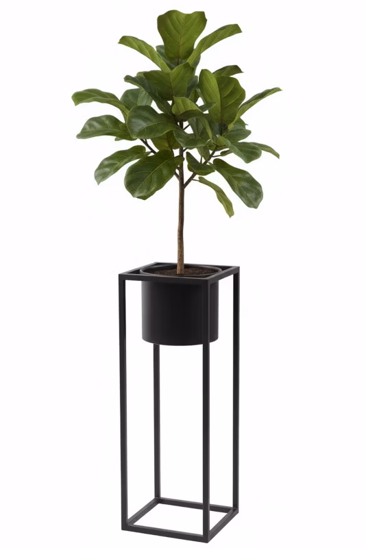 Kwietnik stojący JAKPOL Ugo Loft 60cm metalowy czarny 1 szt.