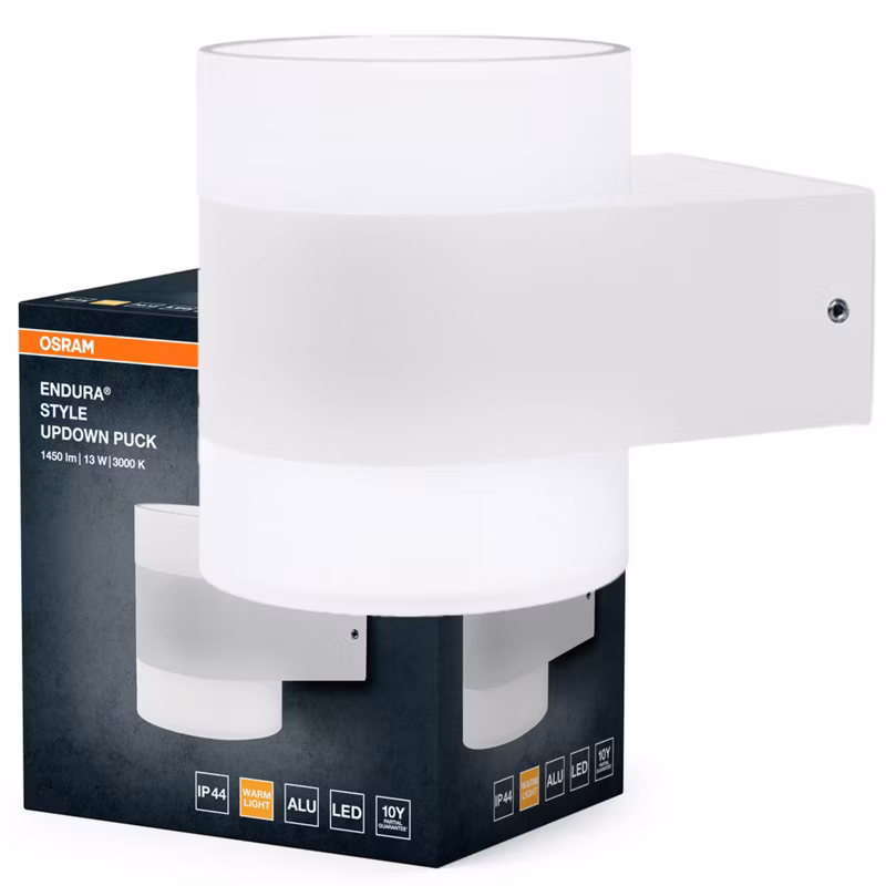 Kinkiet Ogrodowy Endura Osram Lampa Elewacyjna Zewnętrzna LED 12.5W 980lm 3000K Biały IP44 1 szt.