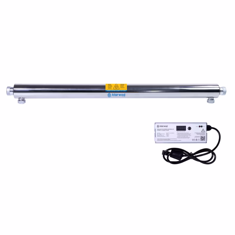 Kompletna lampa KLARWOD, UV CLARITY przepływ nominalny 2,0 m3/h, moc żarnika 40W GZ 1” 1szt.