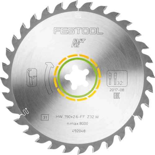 Tarcza pilarska HW 190X2,6 FF W32 Festool 492048