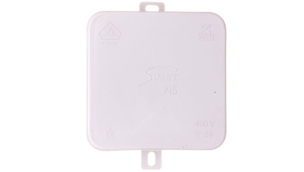 Puszka n/t hermetyczna pusta 75x75x38mm IP54 z dławicą zintegrowaną szara N5 samogasnąca bezhalogenowa 83005002