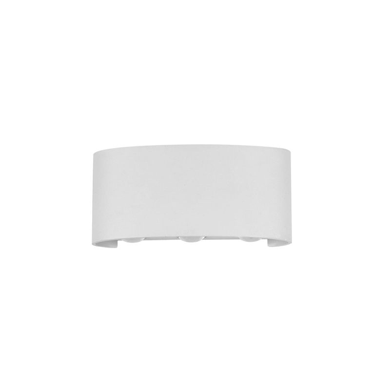 Kinkiet ścienny zewnętrzny Italux Gilberto biały LED 6W 3000K 420lm IP54 wym: 4 x 17 x 8 cm aluminium – 1 szt.