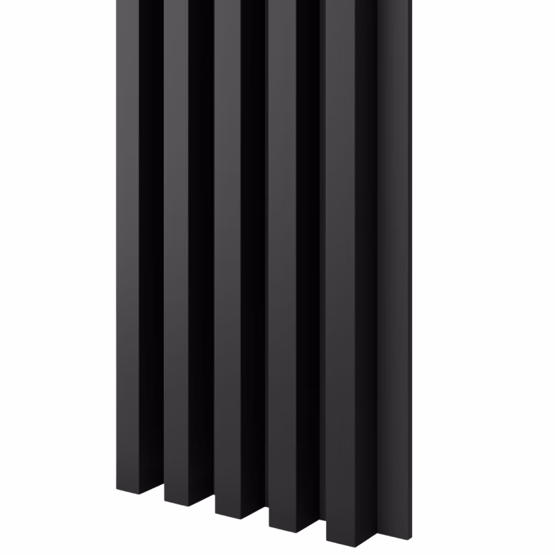 Lamele 3x4cm na czarnej płycie MDF LAMELE3D czarny mat 1 szt