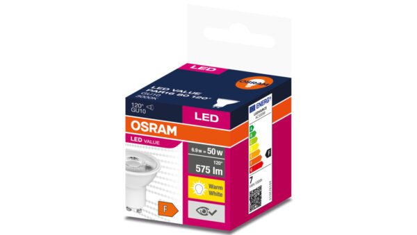 Żarówka LED VALUE PAR16 80 GU10 6,9W 575lm 3000K 830 120st. 4058075598768