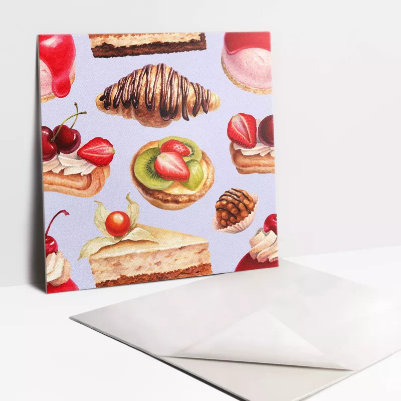 Kafelki samoprzylepne Tulup 30×30 cm Rysunkowy deser 9 szt.