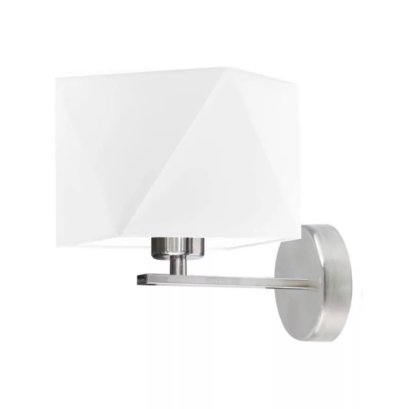 Kinkiet Volta Light Factory Simple Stal szczotkowana/Biały Abażur 1xE27 1szt. 5903628523034