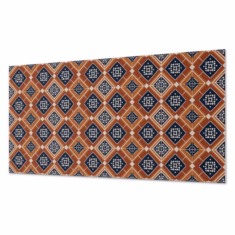 Komplet Kafelków PCV ArtPrintCave 40×20 cm Geometria w brązach i bieli 10 szt.