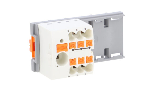 Blok rozdzielczy PTFIX 6/6X2,5-NS35 WH, białe złącze przemysłowe – 6 punktów przyłączeniowych o przekroju 2,5mm2