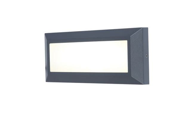 Kinkiet ścienny zewnętrzny Lutec Helena antracytowo-biały LED 10W 4000K 400lm prostokątny IP54 wym: 10,1 x 3,2 x 23 cm – 1 szt.