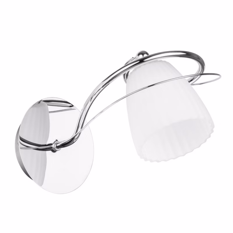 Kinkiet ścienny Italux Tipene chromowany biały styl nowoczesny 1 x G9 x 33W IP20 wym: 18 x 14 x 23 cm – 1 szt.