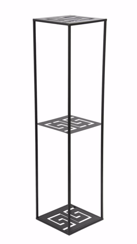 Kwietnik Stojący HowHomely Metalowy Czarny 24×100 cm