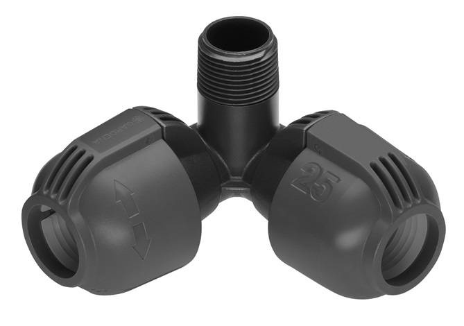 Rozdzielacz narożny 25 mm x 3/4″ – gwint zewnętrzny Sprinklersystem GARDENA 02783-20