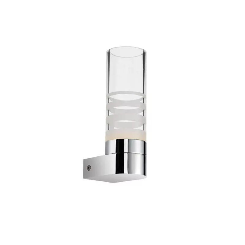 Kinkiet ścienny Italux Pixy chromowany biały-przezroczysty styl nowoczesny LED 3.6W IP20 wym: 19 x 6 x 6 cm – 1 szt.