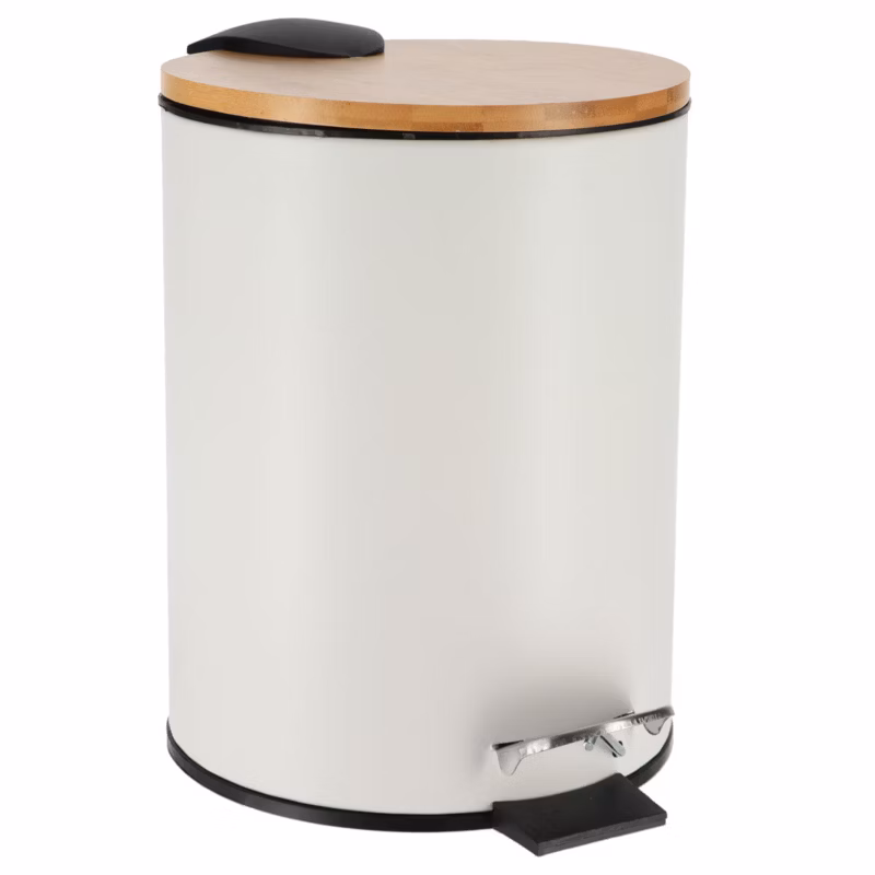 Kosz na śmieci łazienkowy Timeless TENDANCE biały z pokrywą i pedałem 2,5L 1 szt.