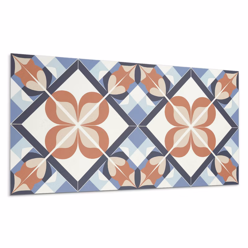 Kafelki samoprzylepne Wallfluent 40×20 cm Harmonia kwiatów w symetrycznym stylu 10 szt.