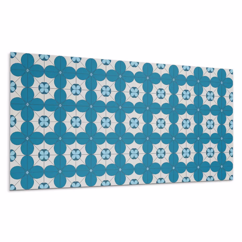 Kafelki samoprzylepne Wallfluent 40×20 cm Wzór kwiatów w nowoczesnej geometrii 10 szt.