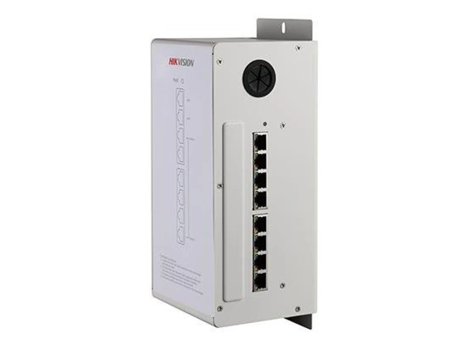 Switch, 8 portów x 100Mbps (6 portów POE, 2 interfejsy kaskadowe LAN), przeznaczony do stacji wew…