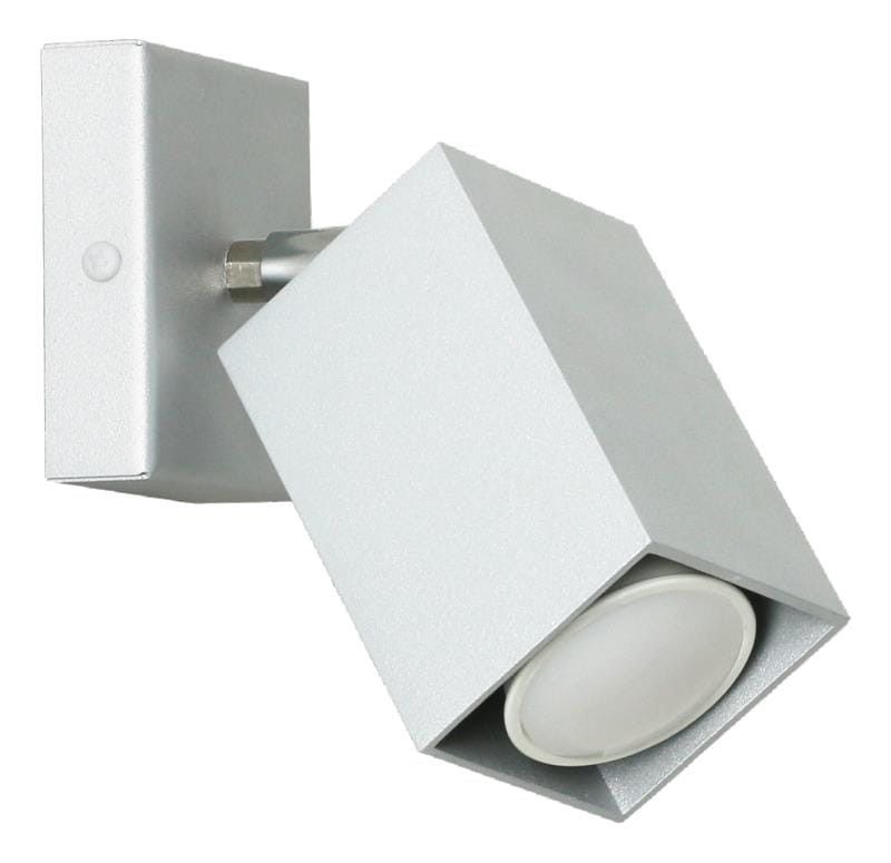Kinkiet ścienny Lampex Nero Pop szaro-srebrny 1 x GU10 x 40W IP20 wym: 17 x 8 x 8 cm – 1 szt.