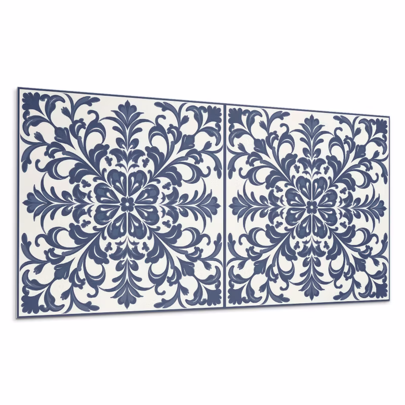 Kafelki samoprzylepne Wallfluent 60×30 cm Roślinny wzór z liśćmi i kwiatami 6 szt.