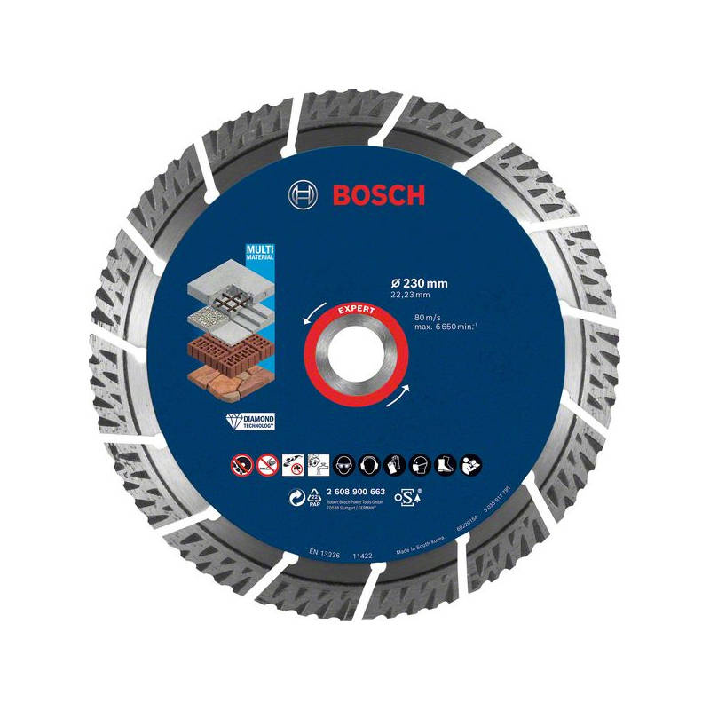 Tarcza diamentowa Bosch EXPERT MultiMaterial 230×2.4×15 2608900663
