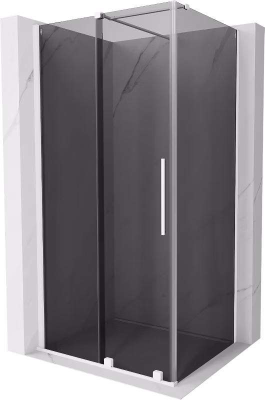 Kabina prysznicowa prostokątna Mexen Velar grafit biała 1 szt. 5905315292971