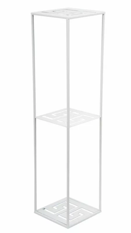 Kwietnik Stojący HowHomely Metalowy Biały 24×80 cm