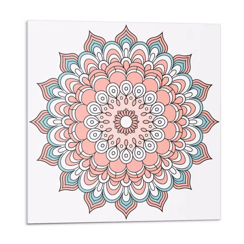 Kafelki samoprzylepne Wallfluent 50×50 cm Mandala z motywem kwiatowym 4 szt.