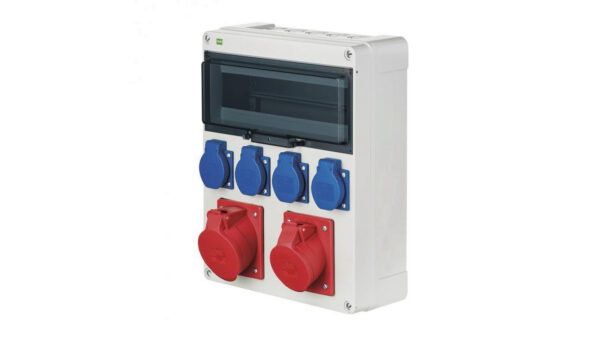 Rozdzielnica budowlana RS-13 13-mod. wyłącznik 0/1, 2X2P+Z, 16A/5P, 32A/5P IP44 6210-16