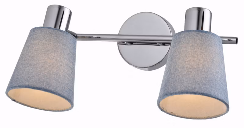 Kinkiet ścienny Candellux Pin chromowany niebieski 2 x E14 x 40W IP20 wym: 16 x 36 x 16 cm – 1 szt.