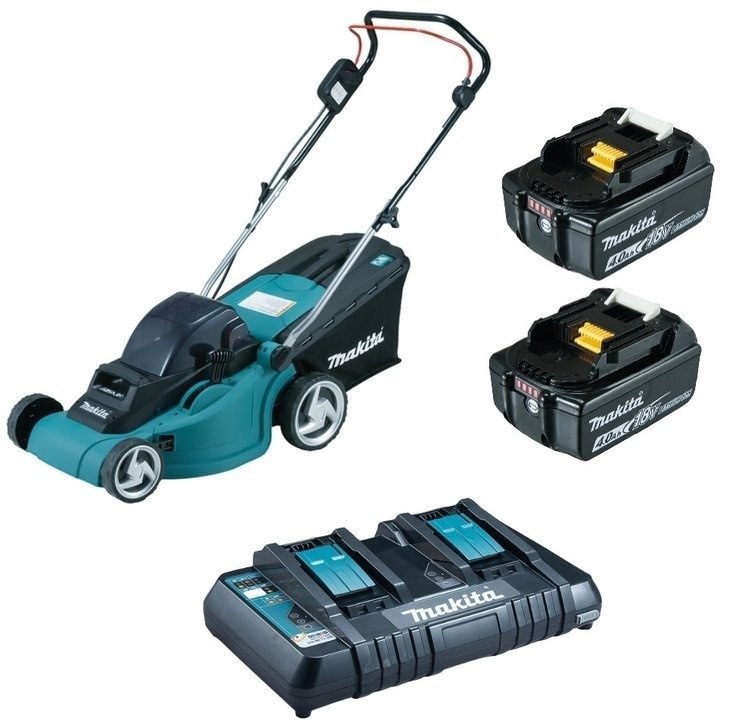 Kosiarka do trawy Makita DLM380PM2 o szerokości koszenia 38 cm – akumulatorowa 2x 18V