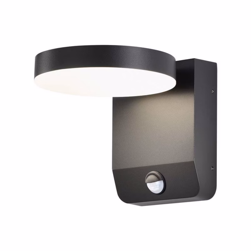 Kinkiet zewnętrzny z czujnikiem V-TAC 11020S czarny LED 17W 3000K 2480lm IP65 wym: 16 x 16 x 20,6 cm aluminium – 1 szt.