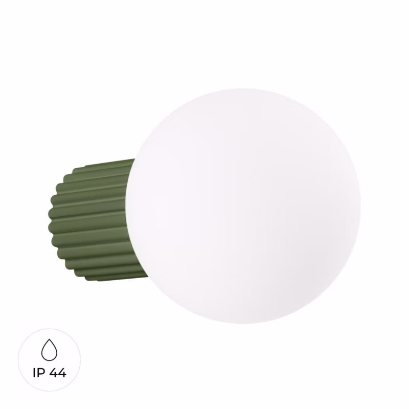 Kinkiet ścienny Sollux Lighting Halo zielony oliwkowo-biały styl nowoczesny 1 x G9 x IP44 wym: 12 x 12 x 17 cm – 1 szt.
