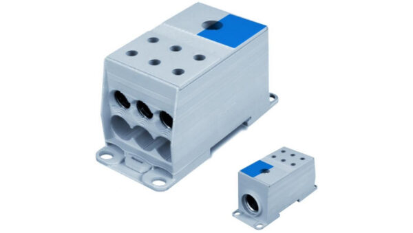 Blok rozdzielczy AL/CU 1-potencjałowy 175A we 1×95-240mm2 wy 6×10-50mm niebieski AUX38503N