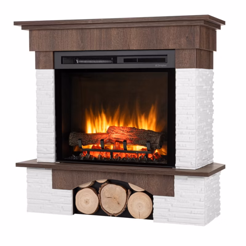 Kominek elektryczny Warmtec Porto narożny 23″ XHD 1400W funkcja ogrzewania orzech 1 szt.