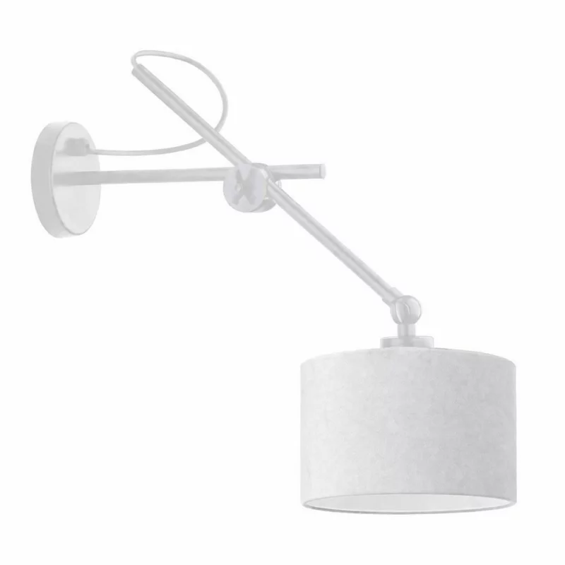 Kinkiet Volta Light Factory Modern Biały/Biały welur Abażur 1xE27 1szt.
