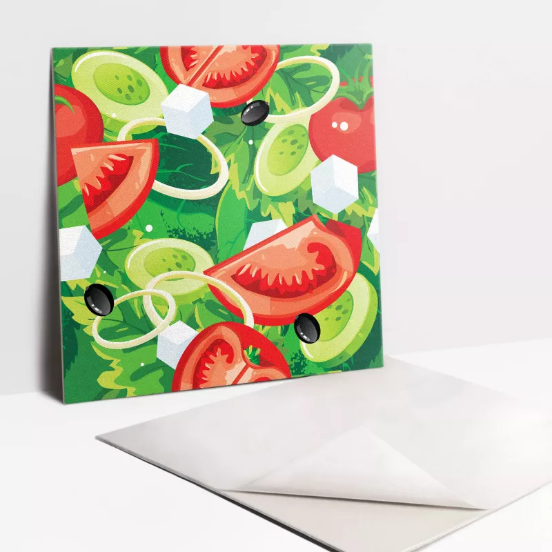 Kafelki samoprzylepne Tulup 30×30 cm Kolorowe warzywa 9 szt. III