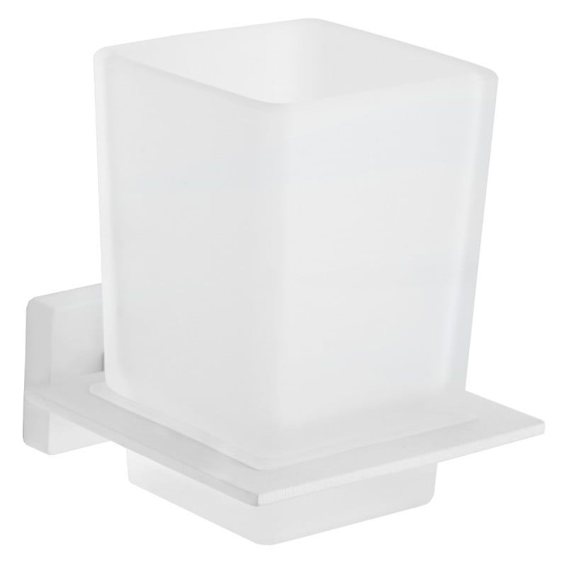 Kubek na szczoteczki ścienny Mexen Arno biały 8×9,5 cm 1 szt.