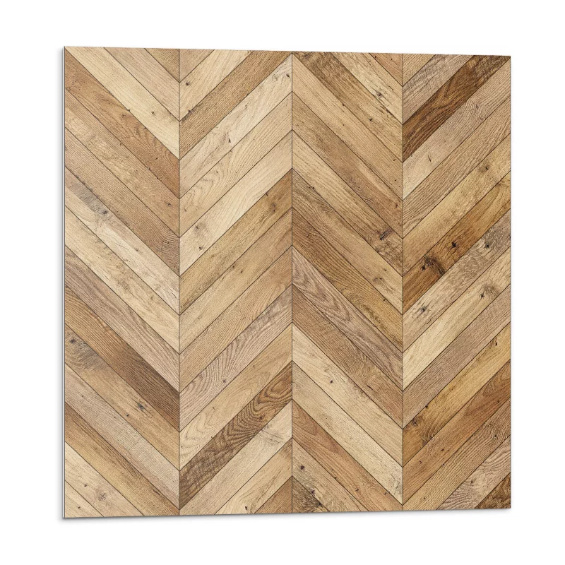 Kafelki samoprzylepne Wallfluent 50×50 cm Deseniowana jodełka drewniana 4 szt.