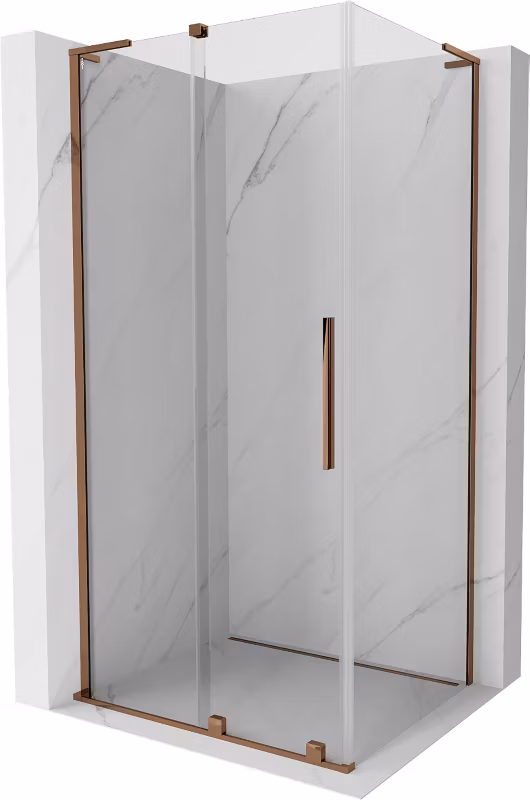 Kabina prysznicowa Mexen Velar L rozsuwana 90 x 110 cm transparent różowe złoto 1 szt.