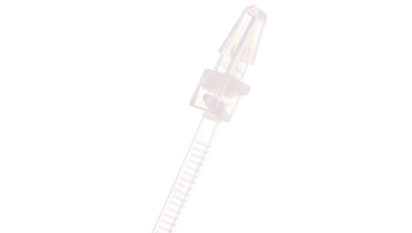 Opaska kablowa wciskana z kołkiem 150×3,5mm fi 5,5mm biała BMWPB52155ME /100szt./