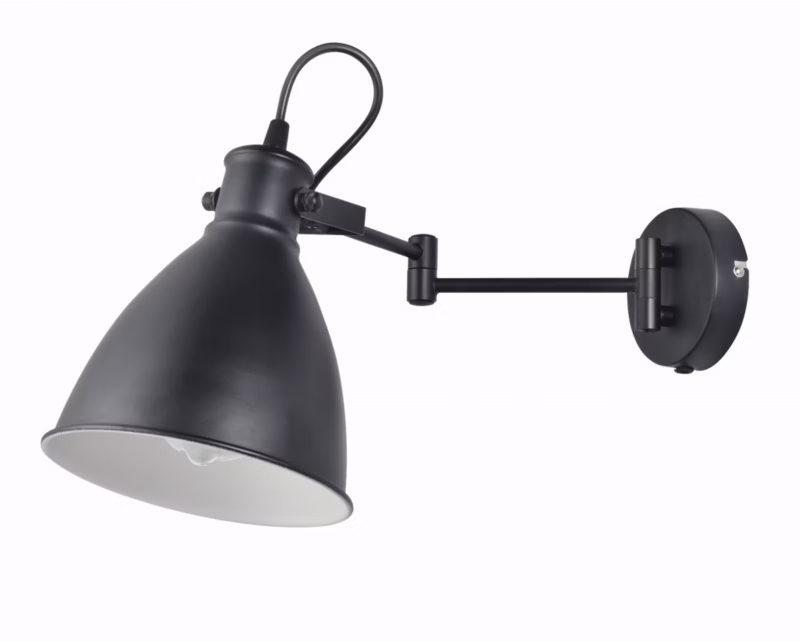 Kinkiet ścienny Candellux Espera czarno-biały 1 x E14 x 40W IP20 wym: 18,5 x 45,6 x 16 cm – 1 szt.