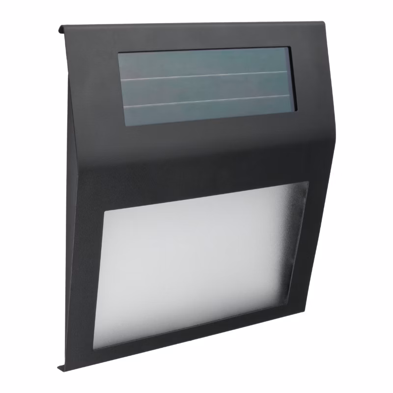 Kinkiet solarny DPM czarny LED IP44 wym: 20 x 18 x 2,9 cm metal – 1 szt.