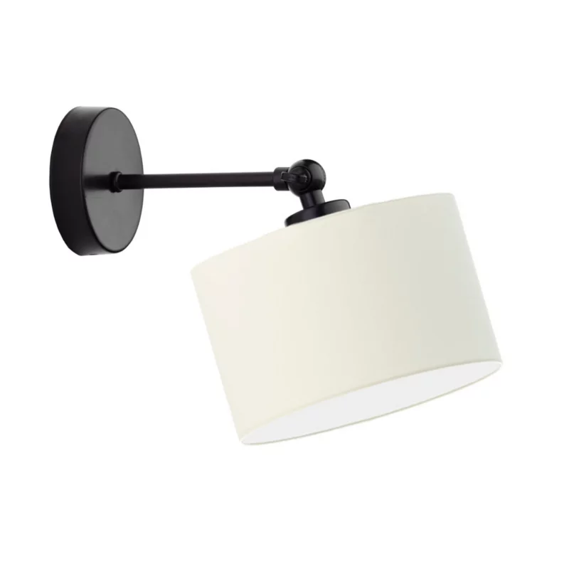 Kinkiet Volta Light Factory Loko Czarny/Ecru Abażur 1xE27 1szt.